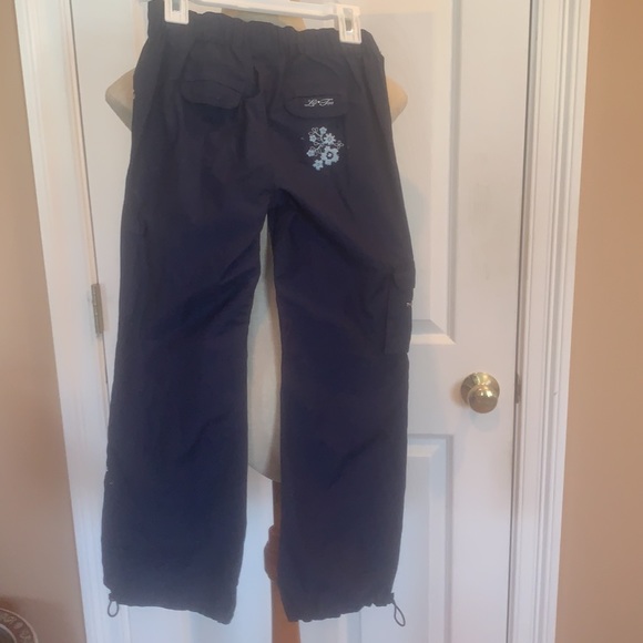 Y2K Limited Too Pants embroidered embellished sequins birds flowers navy blue 8 - Picture 10 of 16